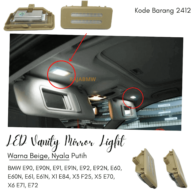 Lampu Rias Mobil / Vanity Mirror Light BMW E70