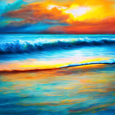 Sunset Oil painting