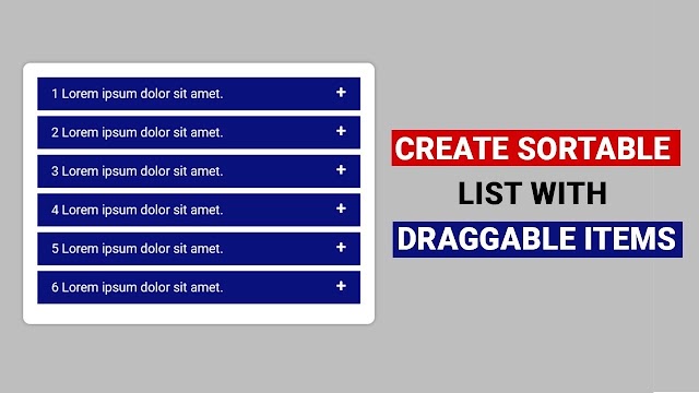 How To Create Sortable List With Draggable Items Using Jquery