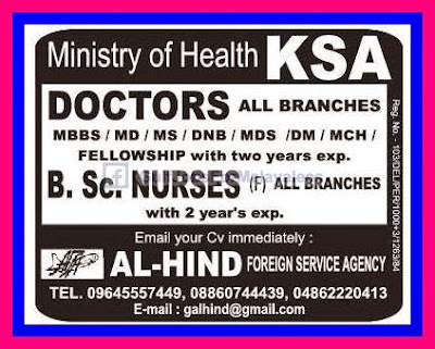 MOH KSA Job Vacancies