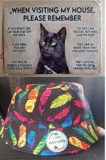 @squirtthecat  GLOBAL Feathers hat 4 x 6 cat plaque When visiting...