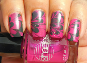 #31DC2013 Watermarble Nails With Barielle Daring Dahlia And Misa Trust Fund