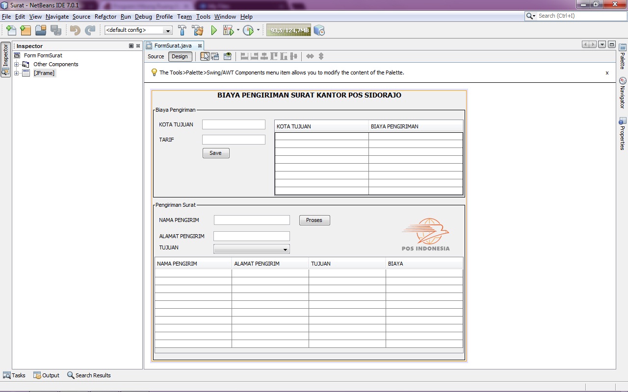 Program Sederhana Pengiriman Surat Kantor Pos