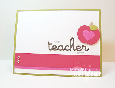 Best Teacher Ever card-designed by Lori Tecler/Inking Aloud-stamps and dies from Lil' Inker Designs