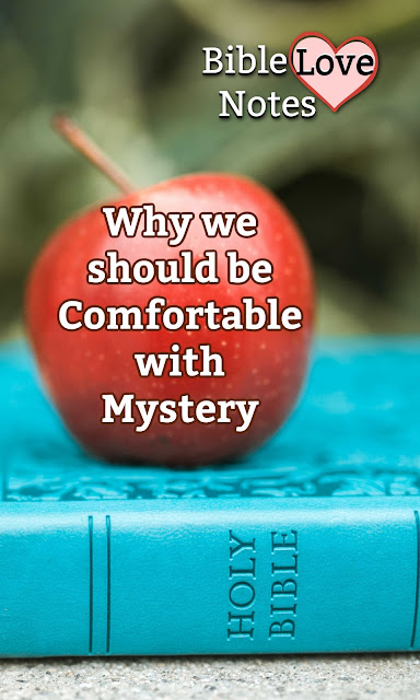 This study explains why we can be comfortable with some of the mysteries of our faith.