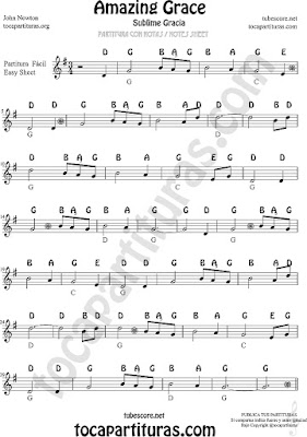 Easy Notes Sheet Music for Voice and Instruments in Treble Clef flute, sax, trumpet, clarinet, horns, oboe, violin... With chords for guitars and piano accompaniment