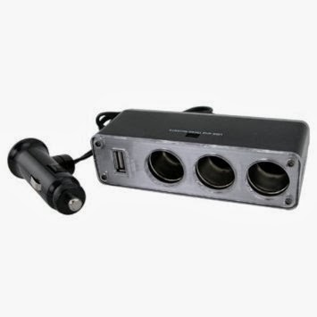      Convert and increase your car cigarette lighter from 1 to 3 sockets.     Simply plug into car's cigarette lighter socket.     Run multiple accessories at one time.     Very convenient and easy to use.     USB charger output to 5V / 500mA, suitable for cell phone, GPS, iPod, and PDA
