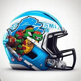 Detroit Lions TMNT Concept Helmet