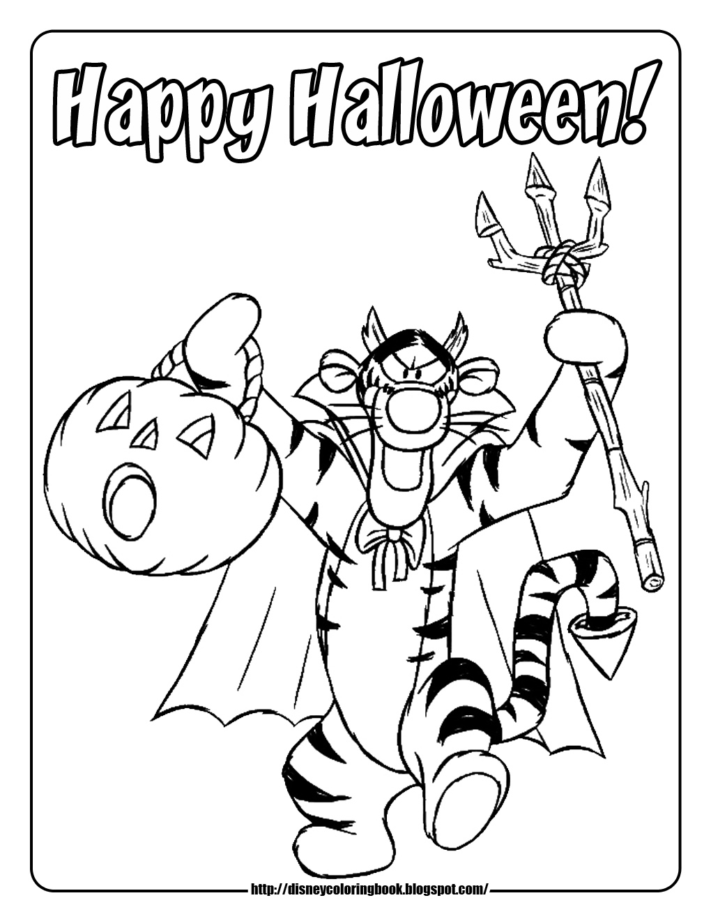 Disney Halloween Coloring Pages halloween piglet pumpkin happy halloween pumpkin tigger