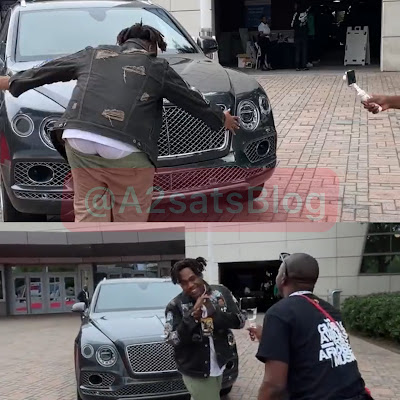 First Video of Buju BNXN with his Bentley as he beats Zinoleesky, Ruger, Others to bag the 'Next Rated' Category - A2satsBlog