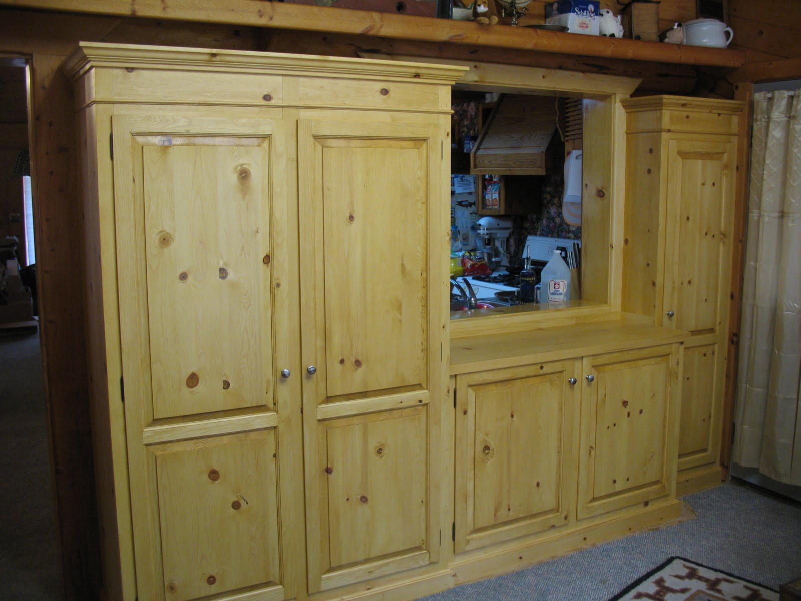 depressioneradesigns: pine pantry storage cabinets