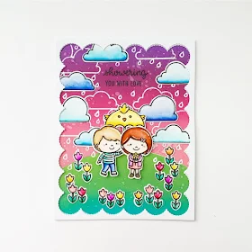 Sunny Studio Stamps: Spring Showers Frilly Frame Dies Spring Themed Cards by Jane 