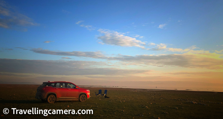 Road trips are special because they bring unexpected events into your life and some of those events can be  worrisome, but become highlight of the trip. During our recent trip to Pong Dam wetlands, we had something similar. We spent 2 days around Pong Dam wetlands in Himachal Pradesh. There is kilometres of open land around the lake where you walk to see different kinds of birds. On second day morning, we reached there and we were finding an appropriate place to park the car and then walk around. This blogpost shares what happened, how our car got stuck, what all we tried and finally how we got out of that situation :).