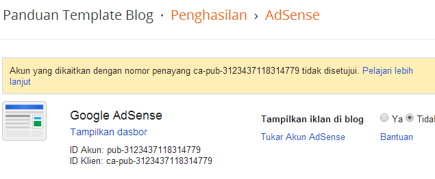 Adsense Ditolak & Tidak Disetujui, Solusinya?