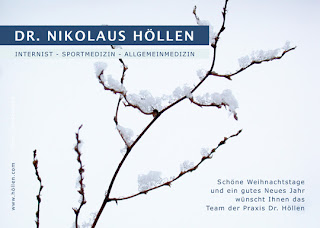 Winter-Postkarte für die Praxis Dr. Höllen