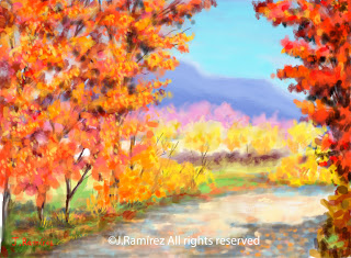 landscape autumn ipad procreate