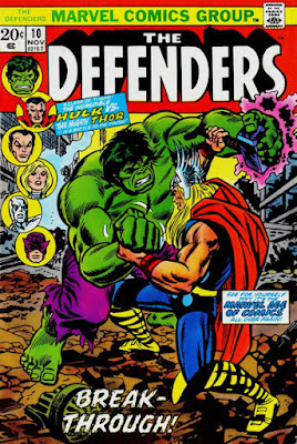 The Defenders #10, Hulk vs Thor