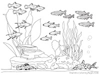 Ocean Life Kids Coloring Sheet Printable