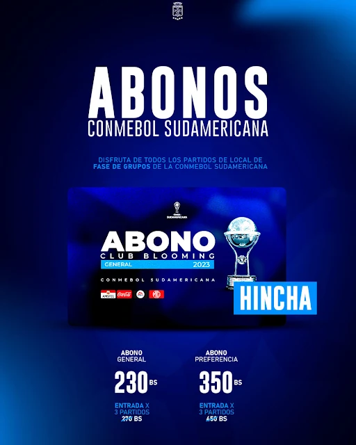 Venta de Abonos para Hinchas de Blooming para Copa Sudamericana