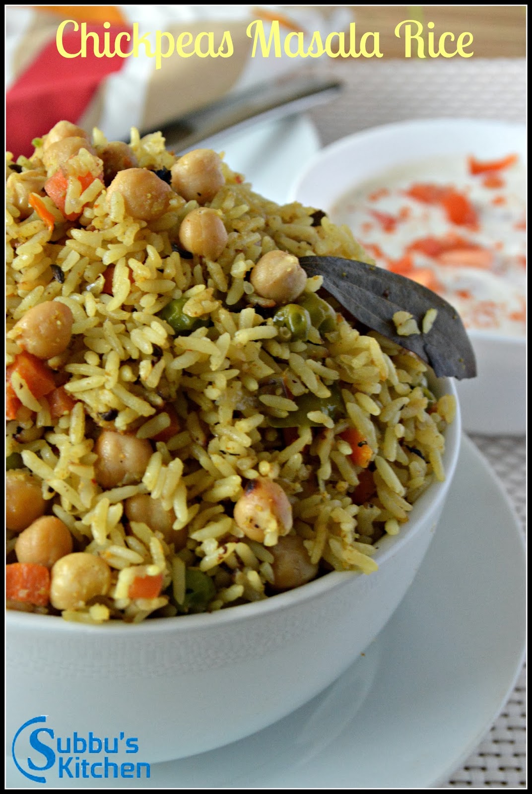 Chickpeas Masala Rice Subbus Kitchen