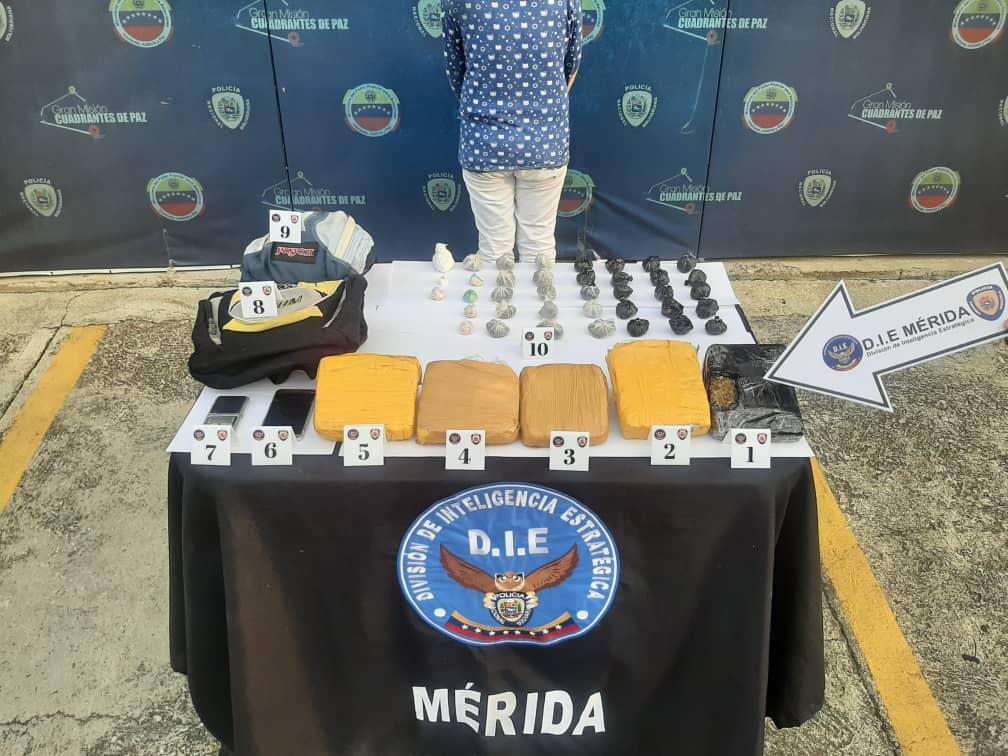 PNB capturó a una mujer con casi tres kilos de droga en Mérida