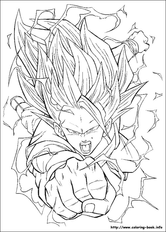 Dragon Ball Z Goku SUper Saiyan Coloring Pages