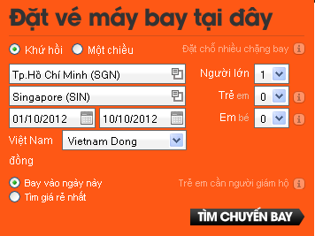 Hướng dẫn đặt chỗ của Jetstar