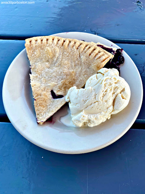 Homemade Blueberry Pie a la Mode