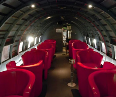 Restaurant at a Vintage Airplane in Zurich Airport