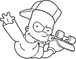 simpson para colorear