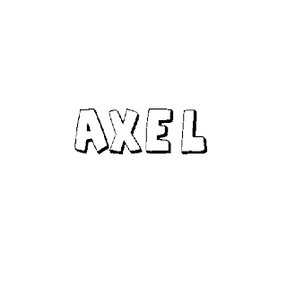 Nombre Axel para colorear