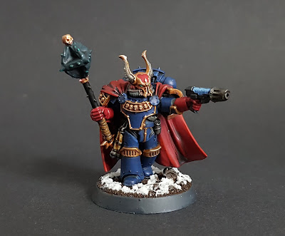 Warhammer 40k Space Marine Heroes converted into a Dark Apostle for The Scourged