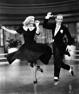 Ginger Rogers and Fred Astaire dancing Pick Yourself up in Swing Time