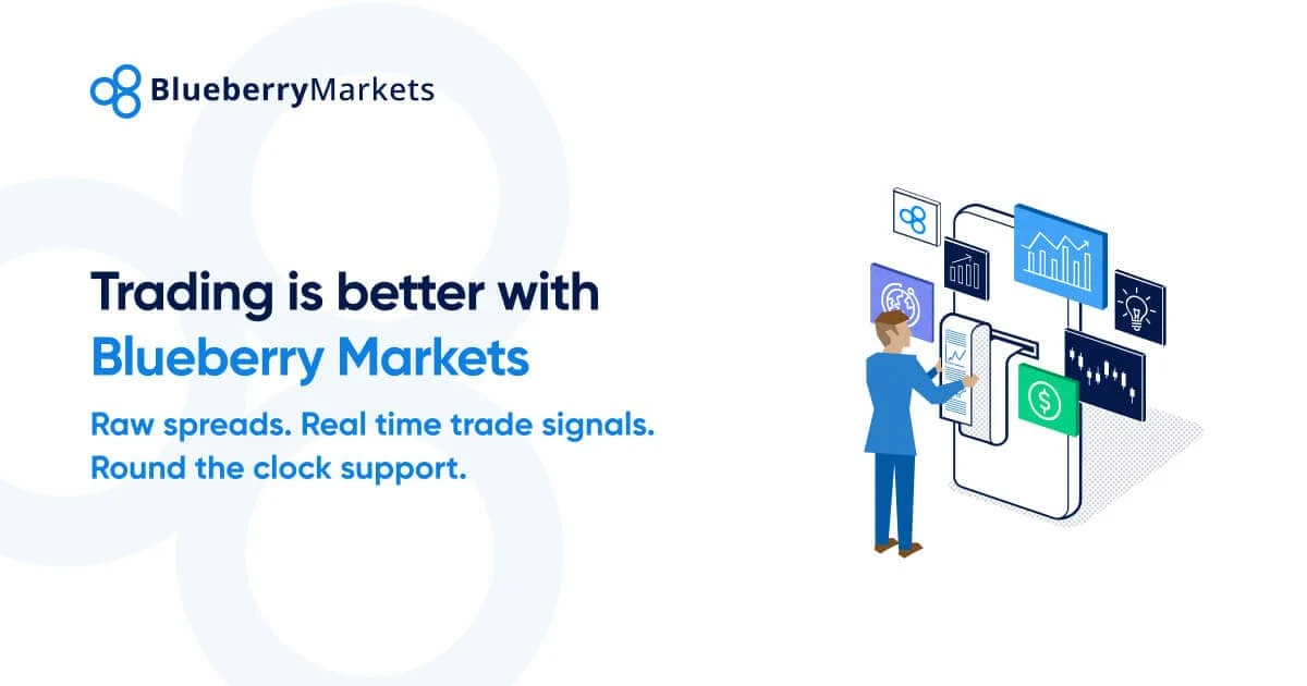 Image showing that it is easier and better to trade with blueberry markets