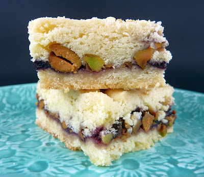 Photo of Pistachio Bars with Blueberry Jam