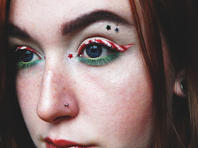 Candy Cane Inspired Holiday Makeup Look