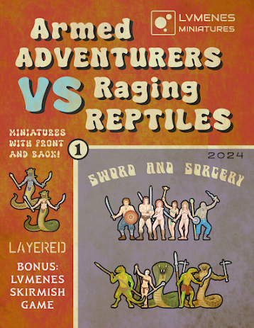 Armed Adventurers VS Raging Reptiles - LVMENES Miniatures