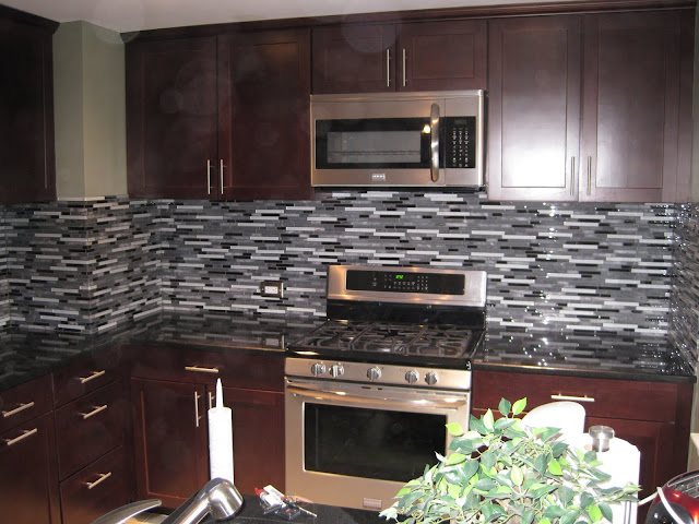 Stone Glass Tile Backsplash