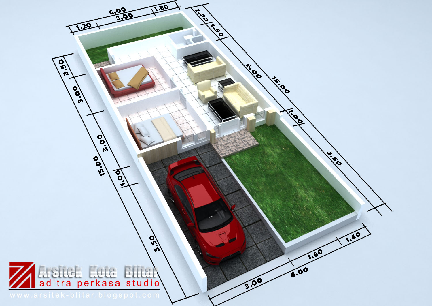 Arsitek Blitar Desain Rumah Type 36 Type 46