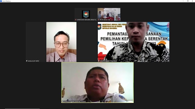 Pantau Pilkades Serentak di Kabupaten Donggala dan Boalemo Melalui Webinar 