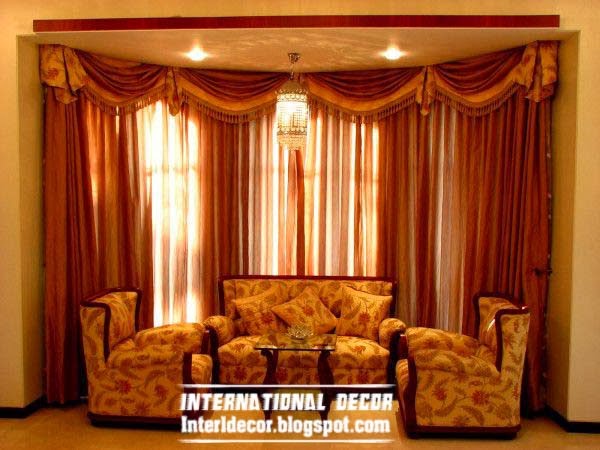 Top Catalog of luxury drapes curtain designs for living room interior 2015