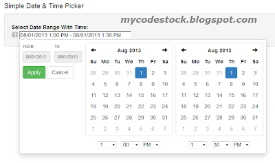 Date Range Picker with Time