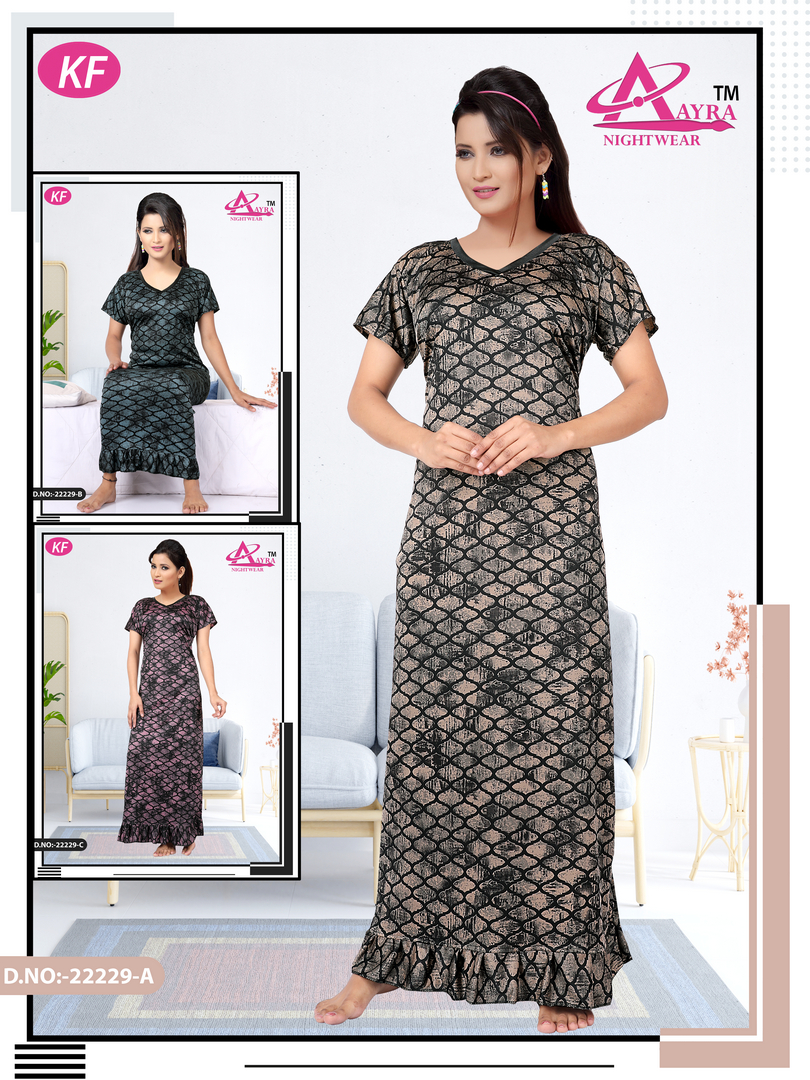 Design-2 Aayra Sarina Night Gowns