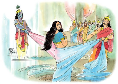 Draupadi during her cheer haran