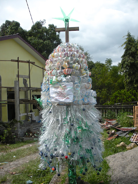 recycled christmas tree