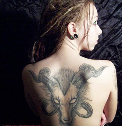 The Ram zodiac tattoos symbolize the sign of Aries.