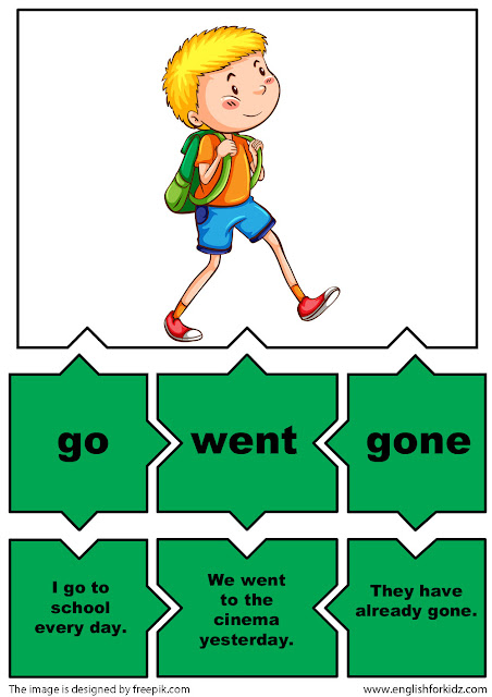 english for esl students irregular verb go