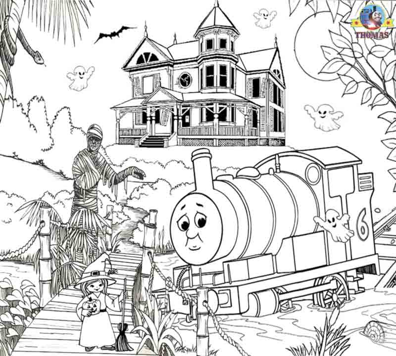 Halloween Coloring Pages Thomas The Train 6
