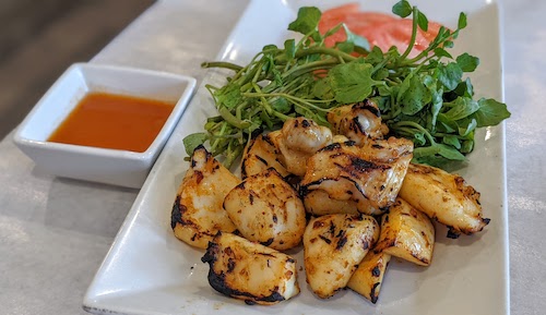 Spicy grilled squids (mực nướng sa tế)