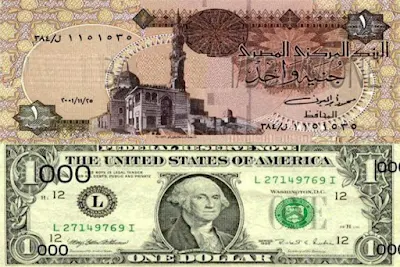 دولار أمريكي يفترس جنيه مصري